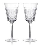 Waterford set of 2 crystal red wine goblets 384ml (British brand)