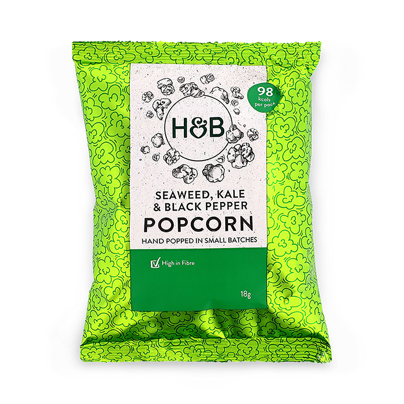 Holland & Barrett Popcorn Seaweed Kale Black Pepper 18g, UK version