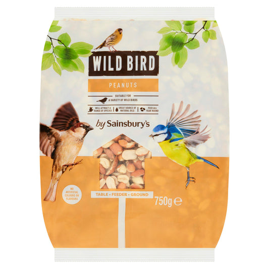Sainsbury's Wild Bird Peanuts 750g Bird Sainsburys   