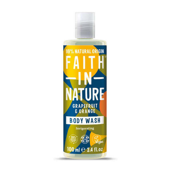 Faith In Nature grapefruit orange body wash 100ml (British brand)