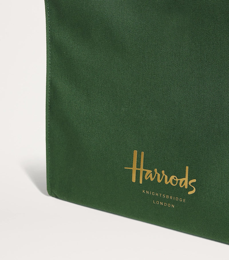 Harrods small cotton logo tote bag, UK version