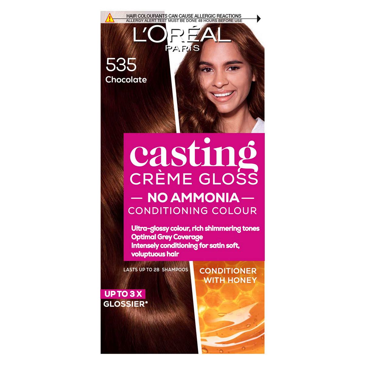 L'Oreal Paris Casting Creme Gloss Semi-Permanent Hair Dye, Brown Hair Dye 535 Choc Brown GOODS Boots   