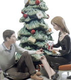 Lladró romantic Christmas porcelain figurine, imported from the UK