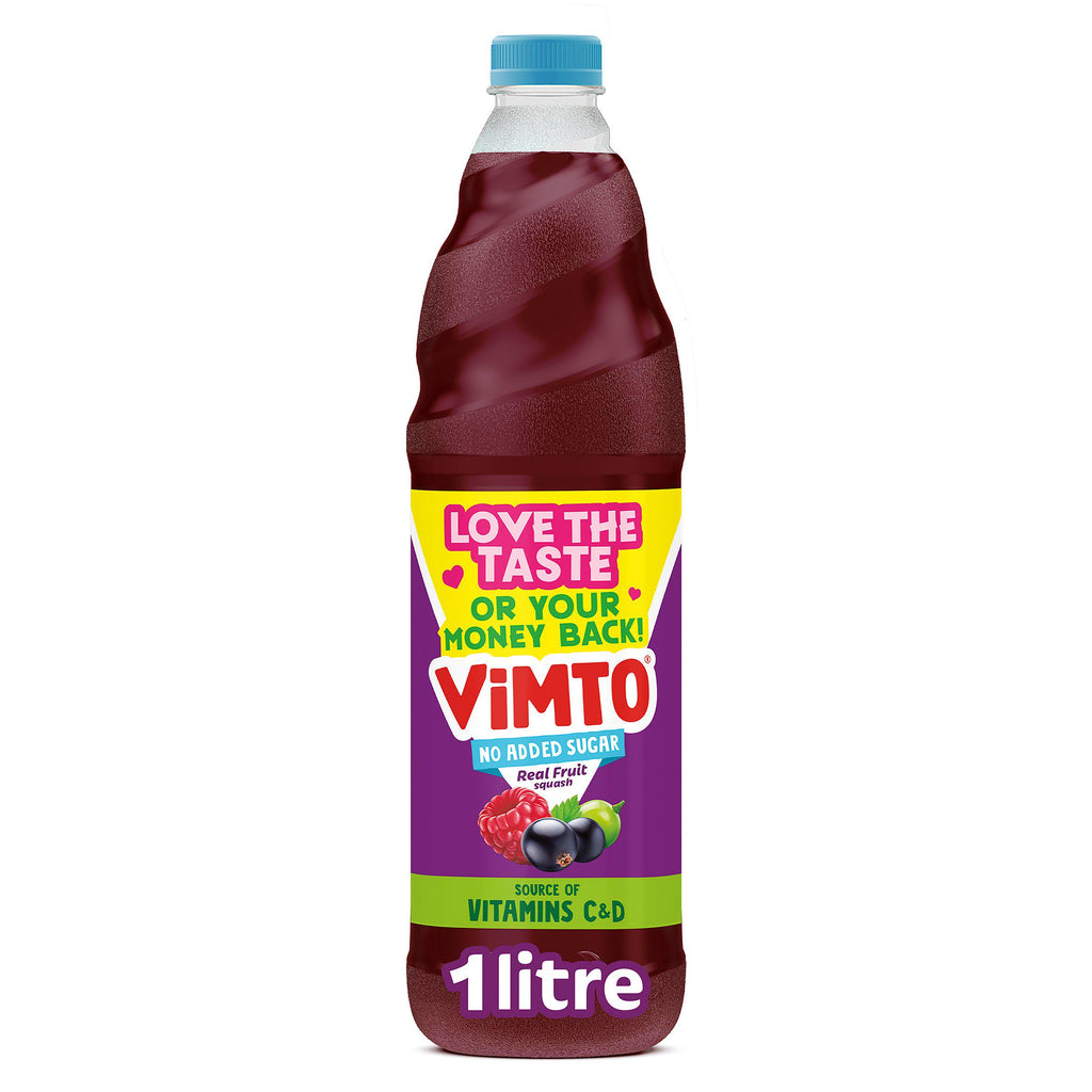 Vimto Original Real Fruit Squash Blackcurrant Grape & Raspberry No Added Sugar 1L