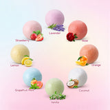 Livingandhome bath bomb set 64 pieces 8 scents, imported from the UK