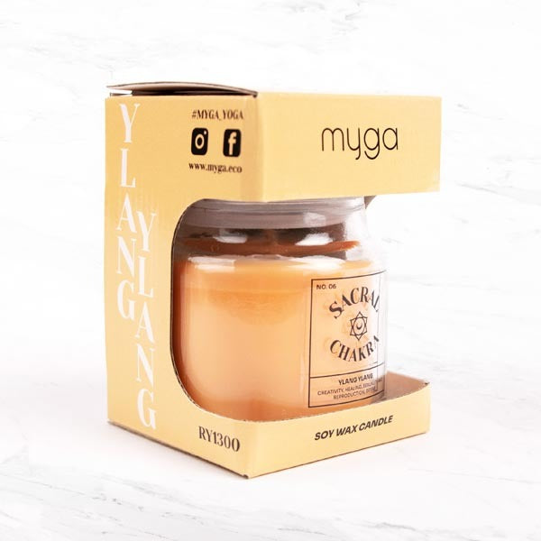 Myga chakra candle Sacral Chakra 250g, UK version
