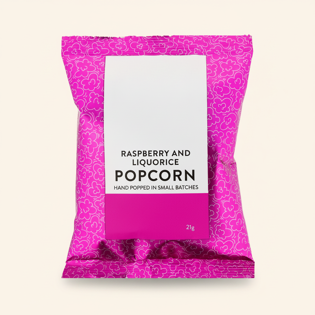 Holland & Barrett Raspberry & Liquorice Popcorn 21g, UK version