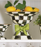 MacKenzie-Childs Courtly Check large compote, imported from the UK