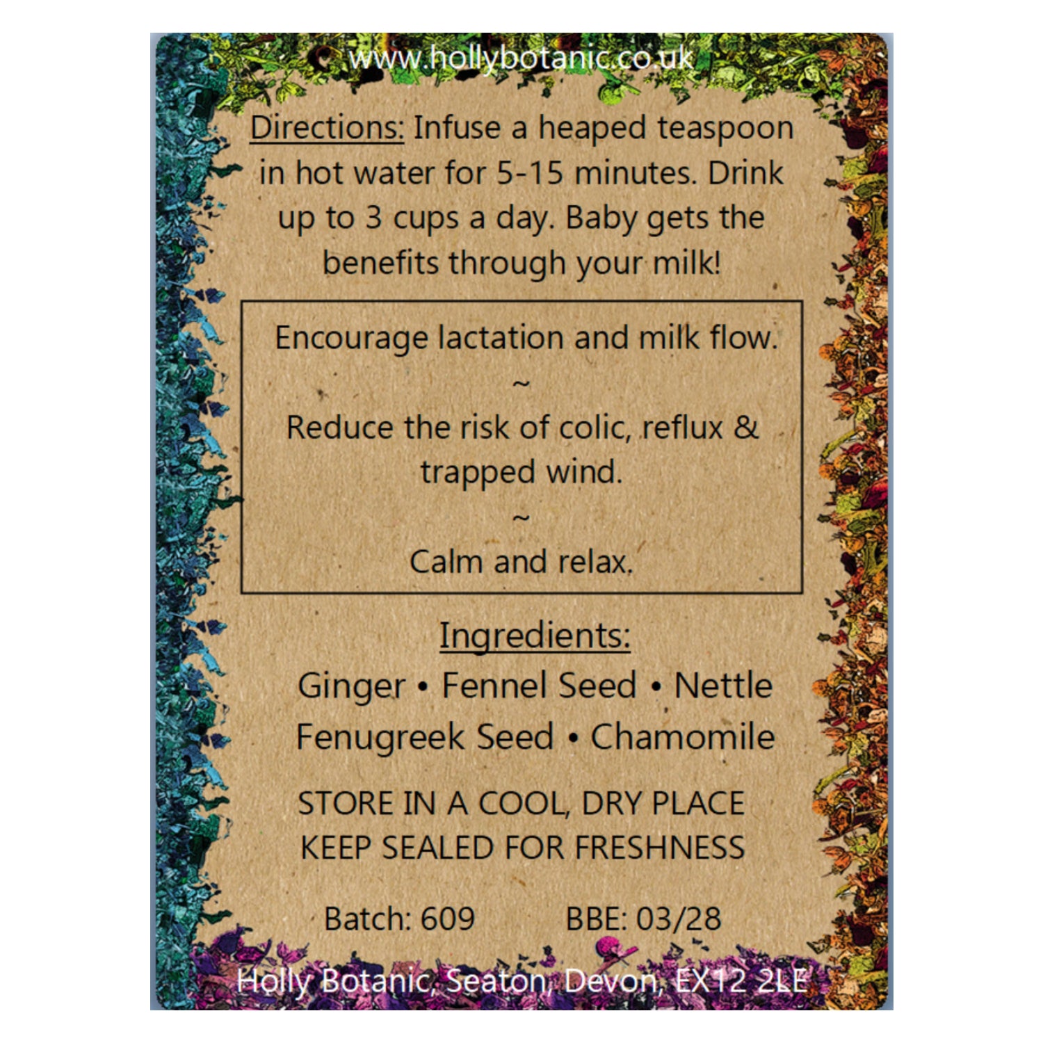 Holly Botanic breastfeeding tisane 30 tea bags - British product