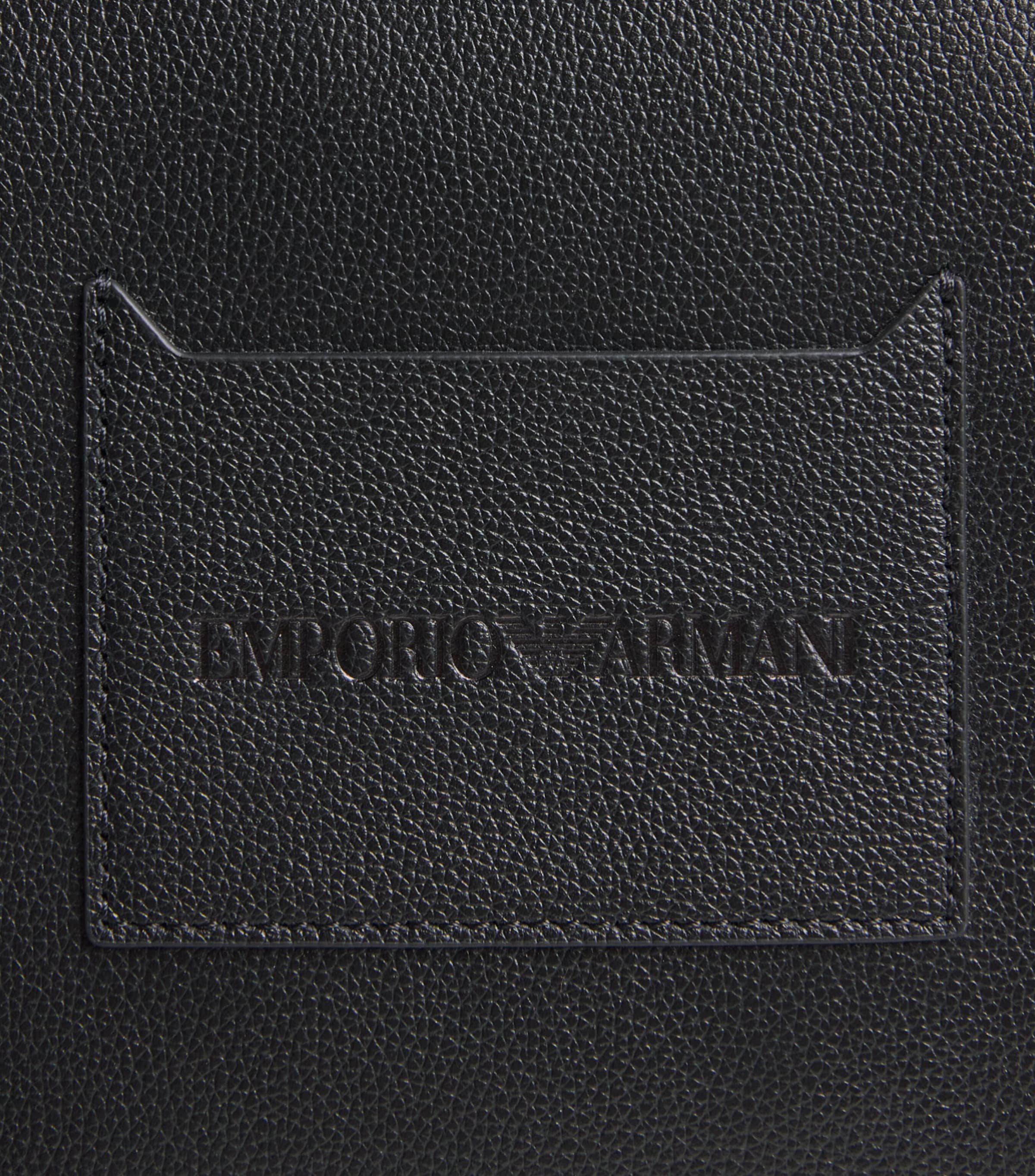 Emporio Armani logo leather briefcase, UK version