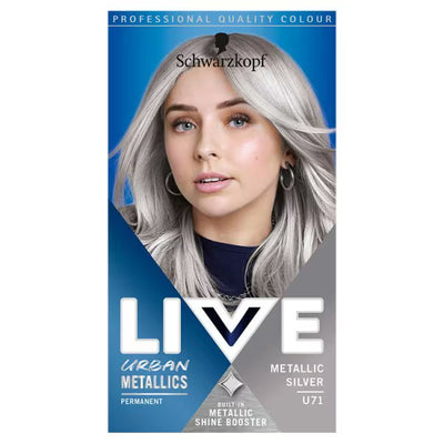 LIVE UrbanMetallics Permanent Silver Hair Dye MetallicSilver 60ml