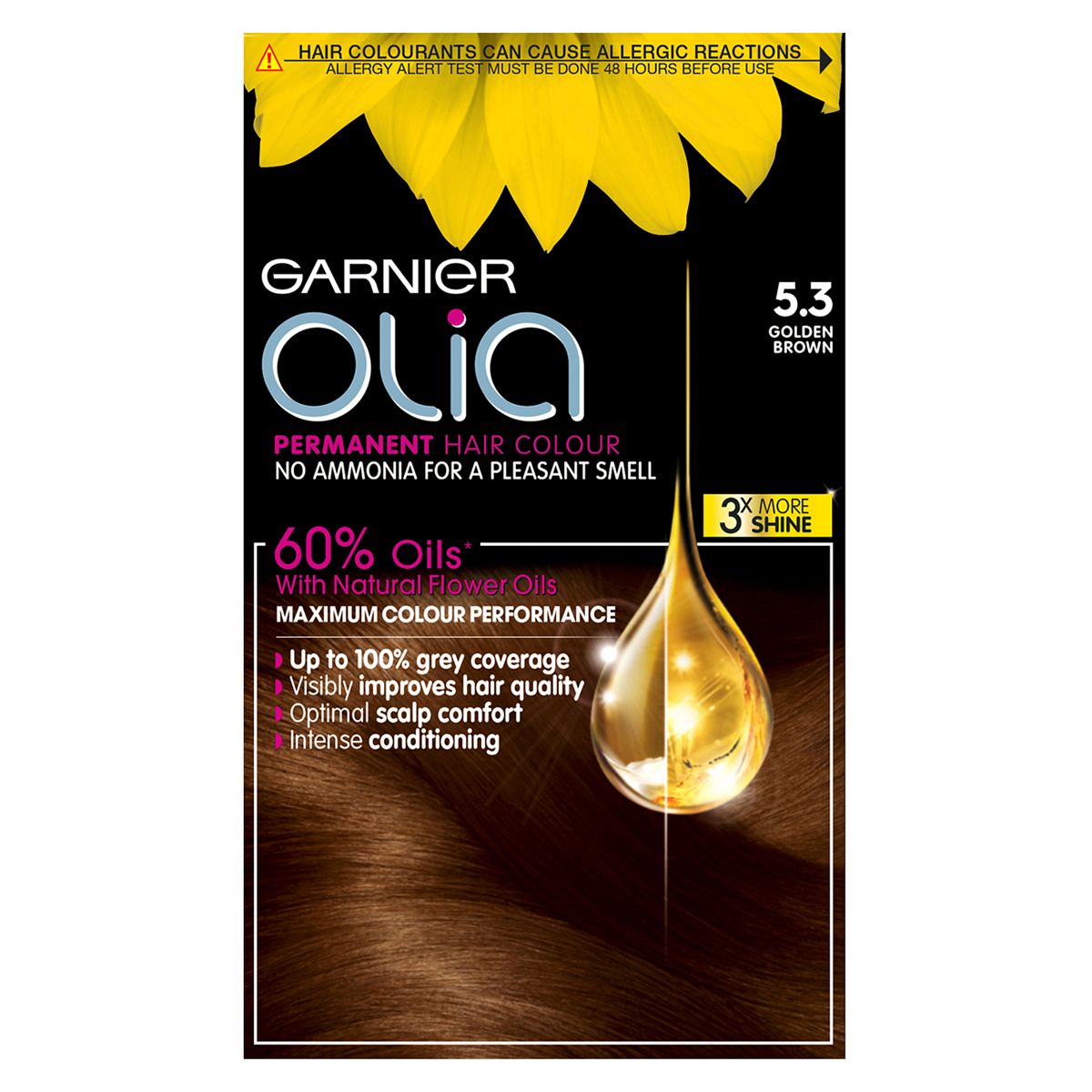 Garnier Olia 5.3 Golden Brown No Ammonia Permanent Hair Dye GOODS Boots   