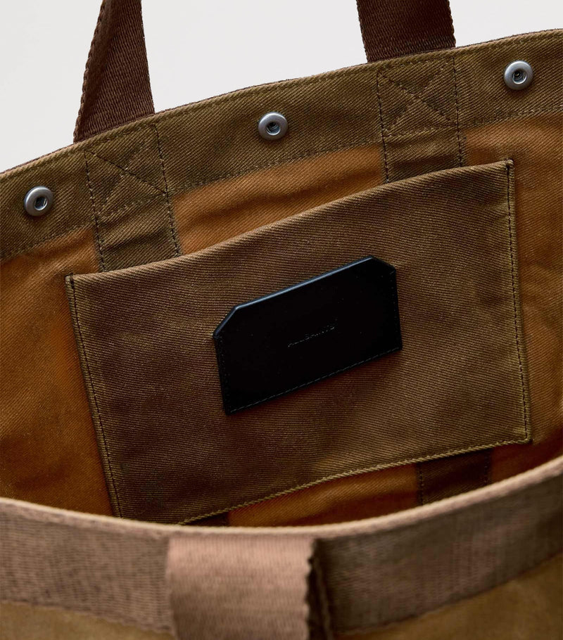 AllSaints Layo organic cotton canvas tote bag, imported from the UK