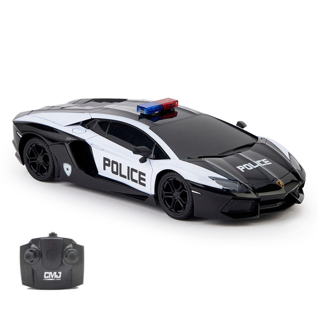 CMJ RC Cars 1:24 Scale Lamborghini Aventador Police Car