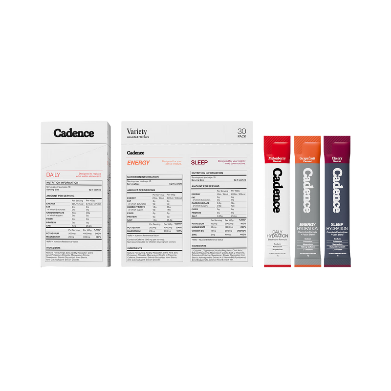Cadence The Stack variety pack 30 sachets, UK version