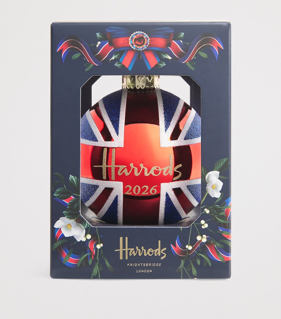 Harrods Union Jack 2026 bauble - British product