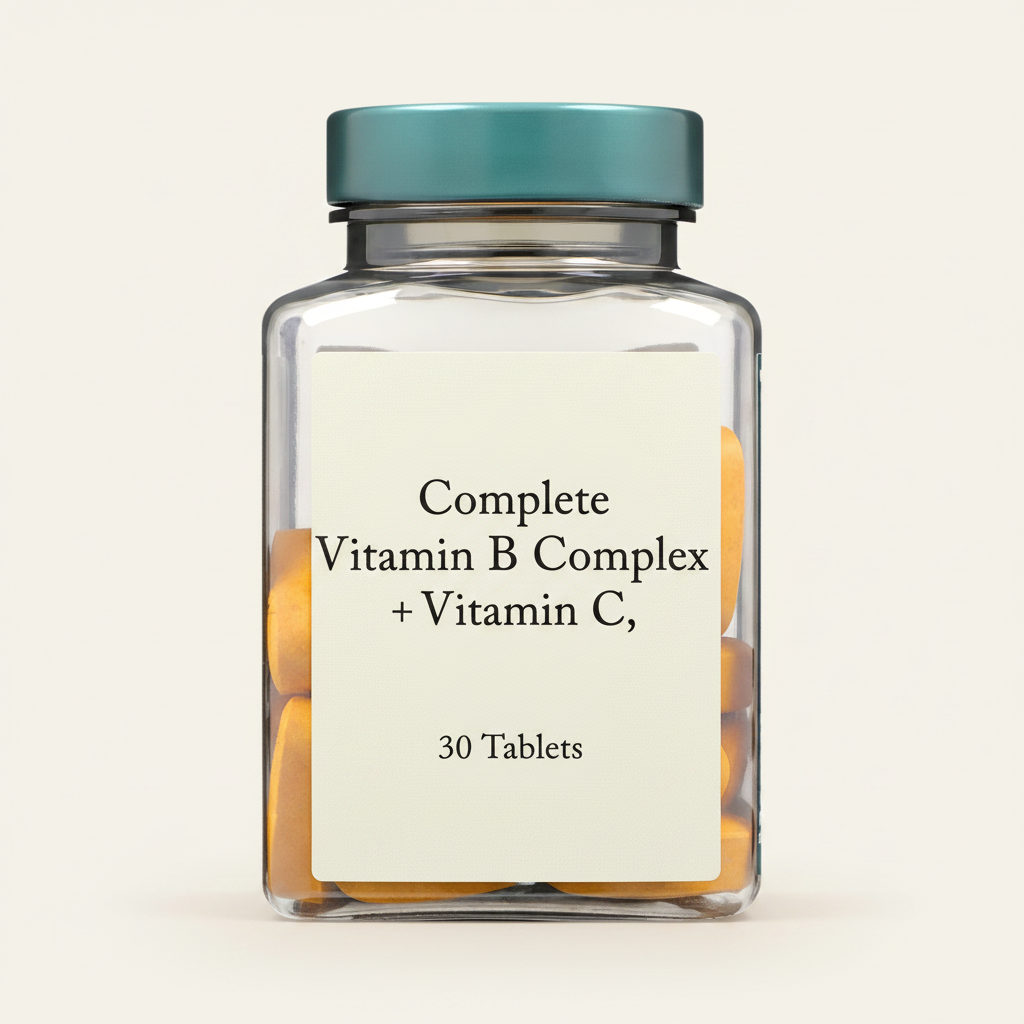 Holland & Barrett Super Strength Complete Vit B Complex + Vitamin C 60 Tablets