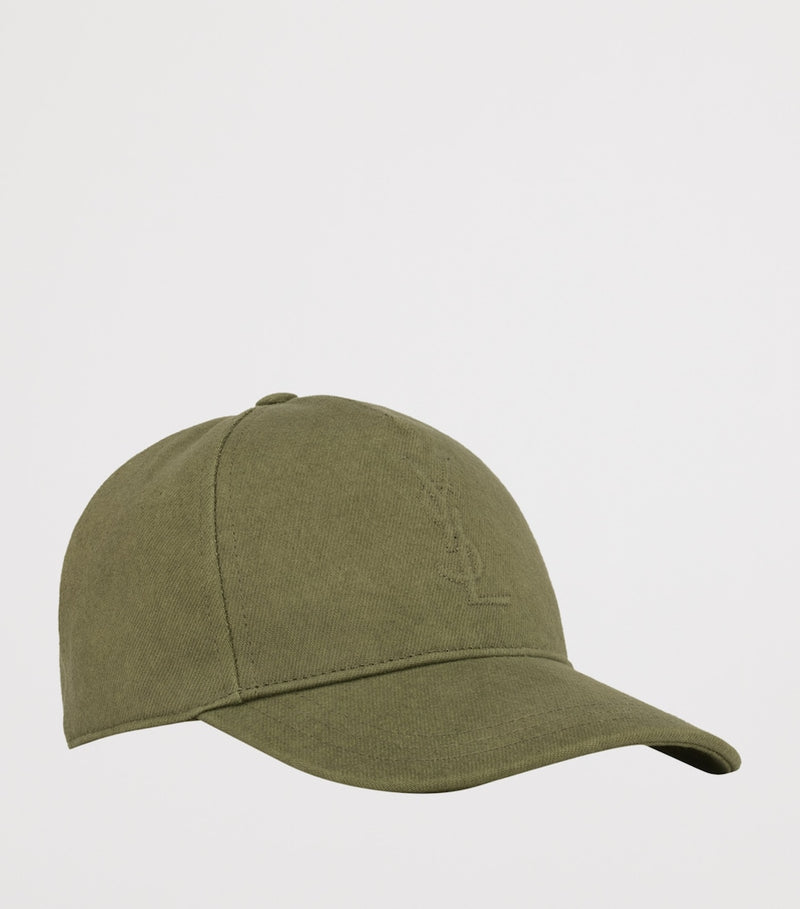 Saint Laurent Cassandre logo cap in cotton - British product