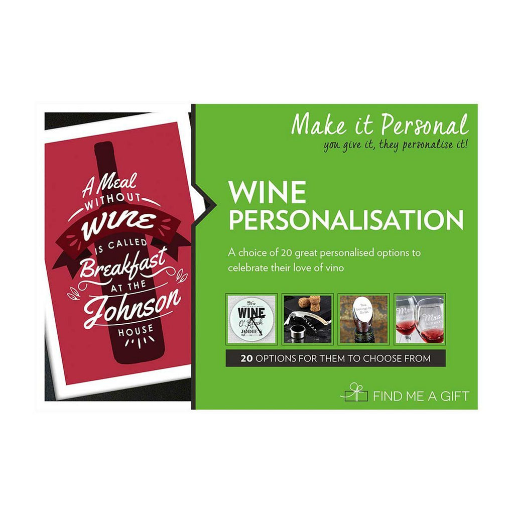 Find Me a Gift Wine Personalisation Gift Voucher