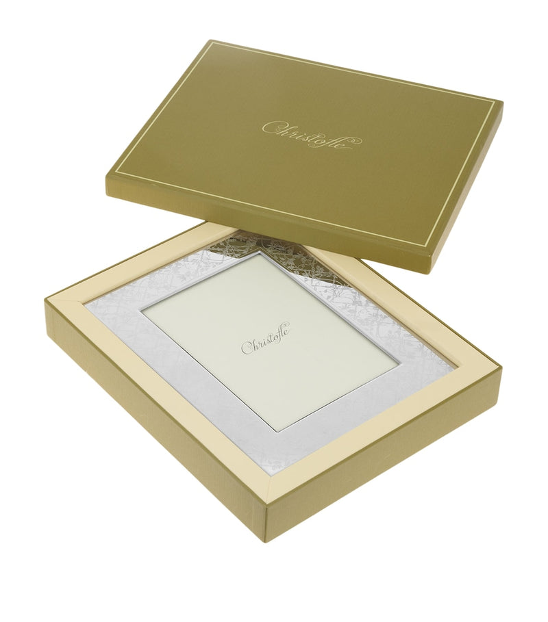 Christofle Les Fables fotoramme i rustfritt stål 13 cm x 18 cm - Britisk produkt