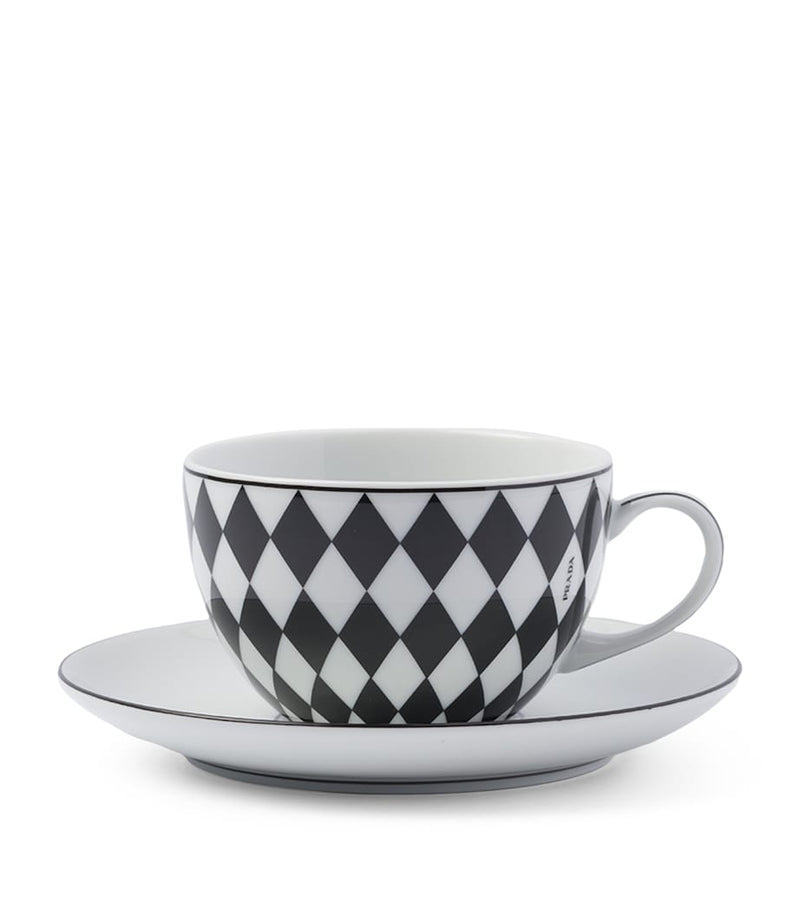 Prada chequerboard cappuccino set, imported from the UK