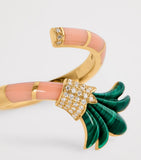 L'Atelier Nawbar Psychedeliah ring with malachite and coral - British product