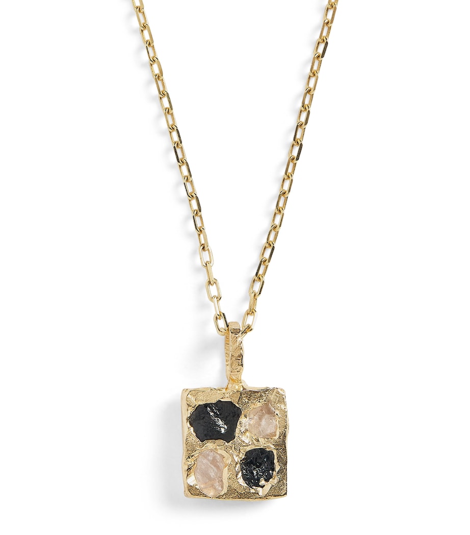 THE OUZE yellow gold sapphire scatter necklace - British product