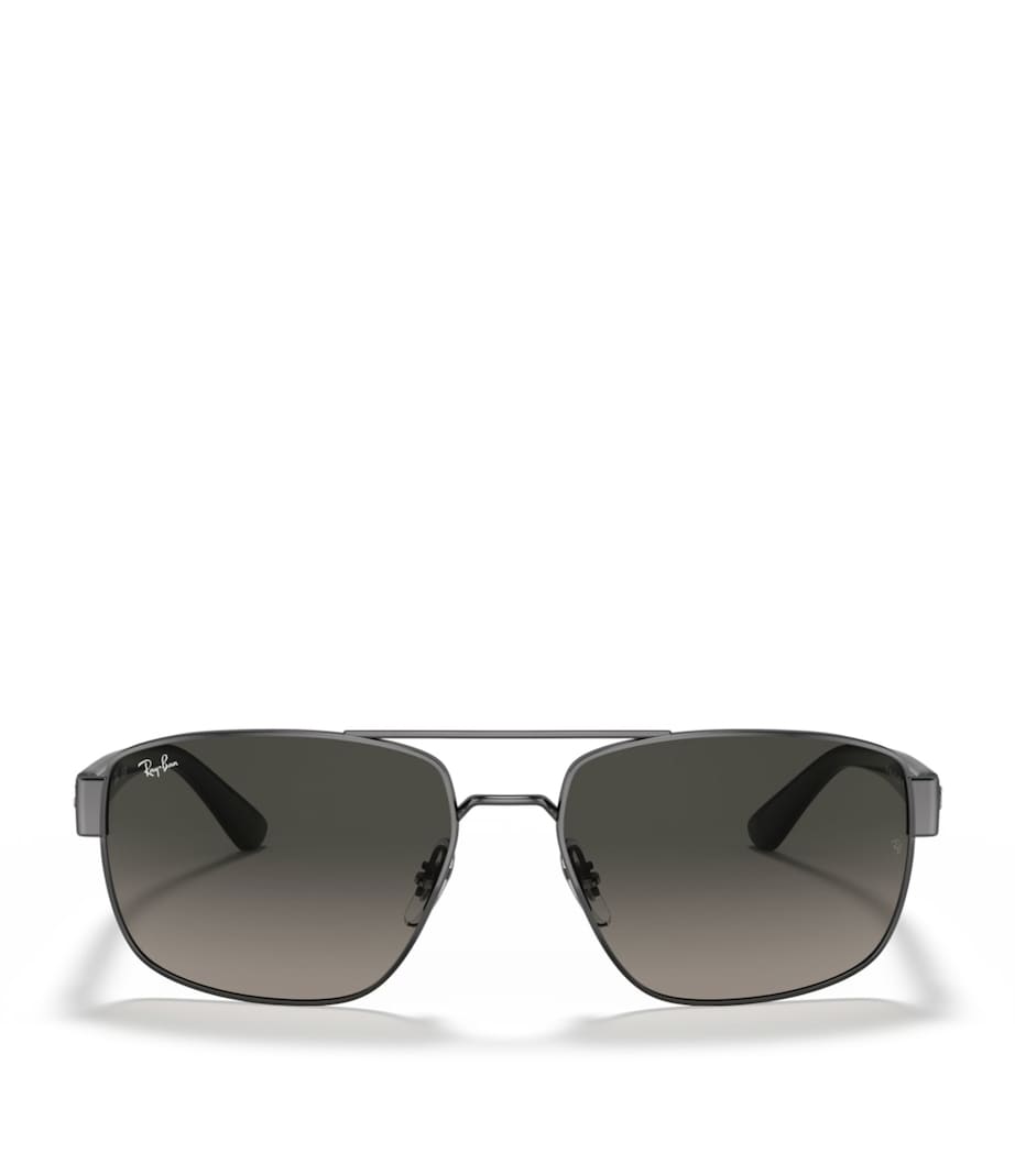 Ray-Ban Sonnenbrille aus Metall, unregelmäßig, rechteckig (britische Marke)