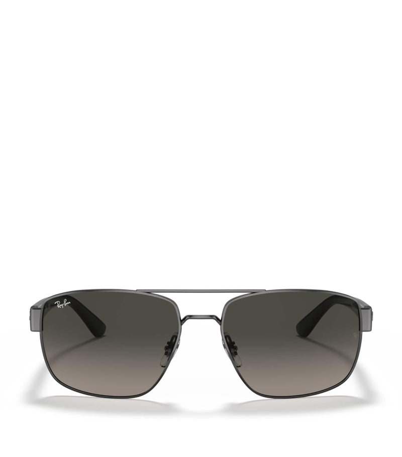 Ray-Ban metal irregular rectangle sunglasses (British brand)