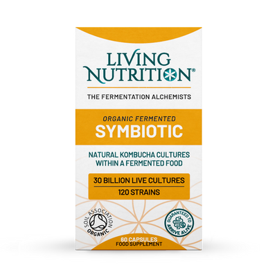 Living Nutrition Økologiske Fermenterte Symbiotiske Probiotiske Kapsler 60 Stk