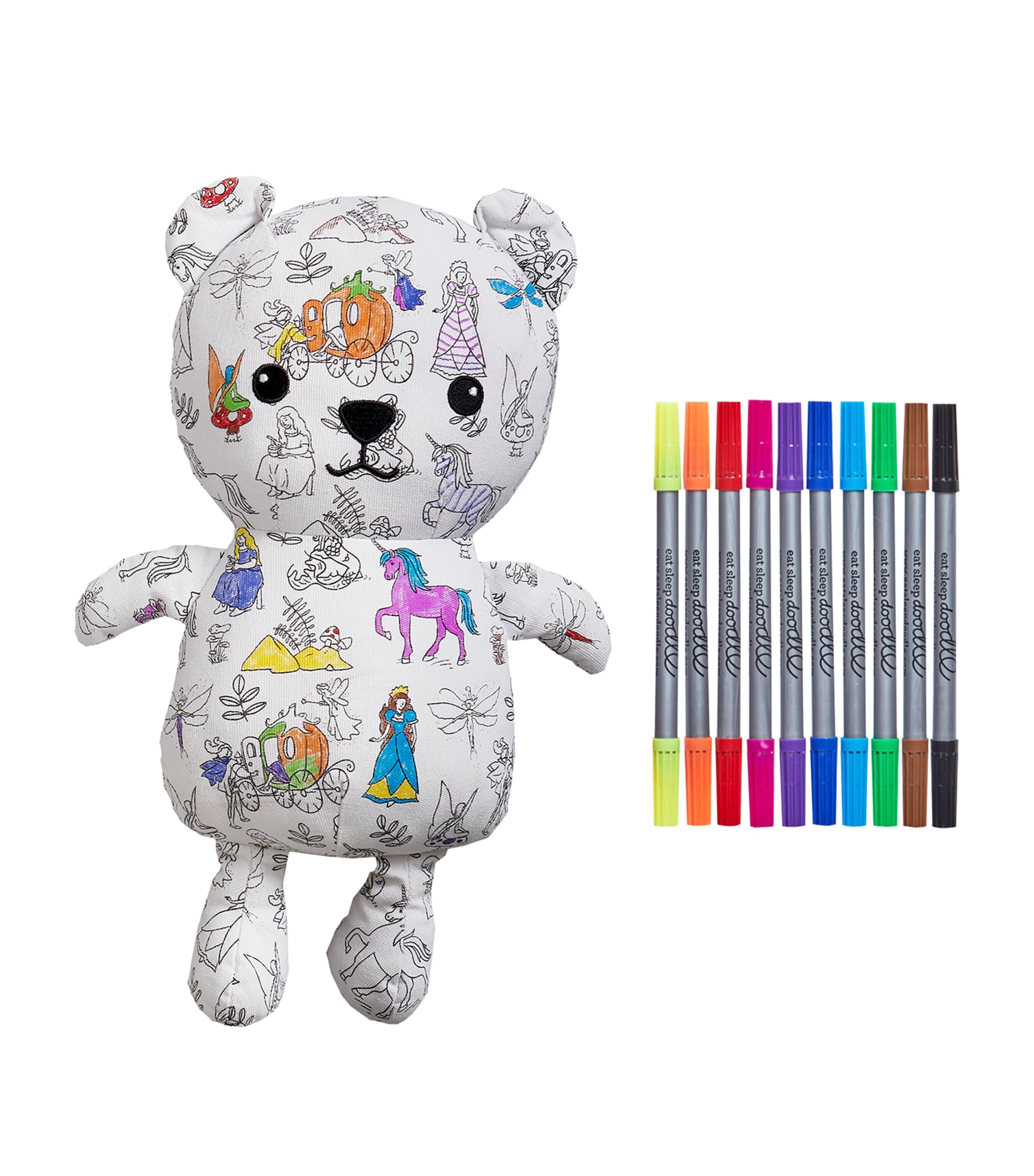 eatsleepdoodle Artie Bear fairytale colour-in bear - British product
