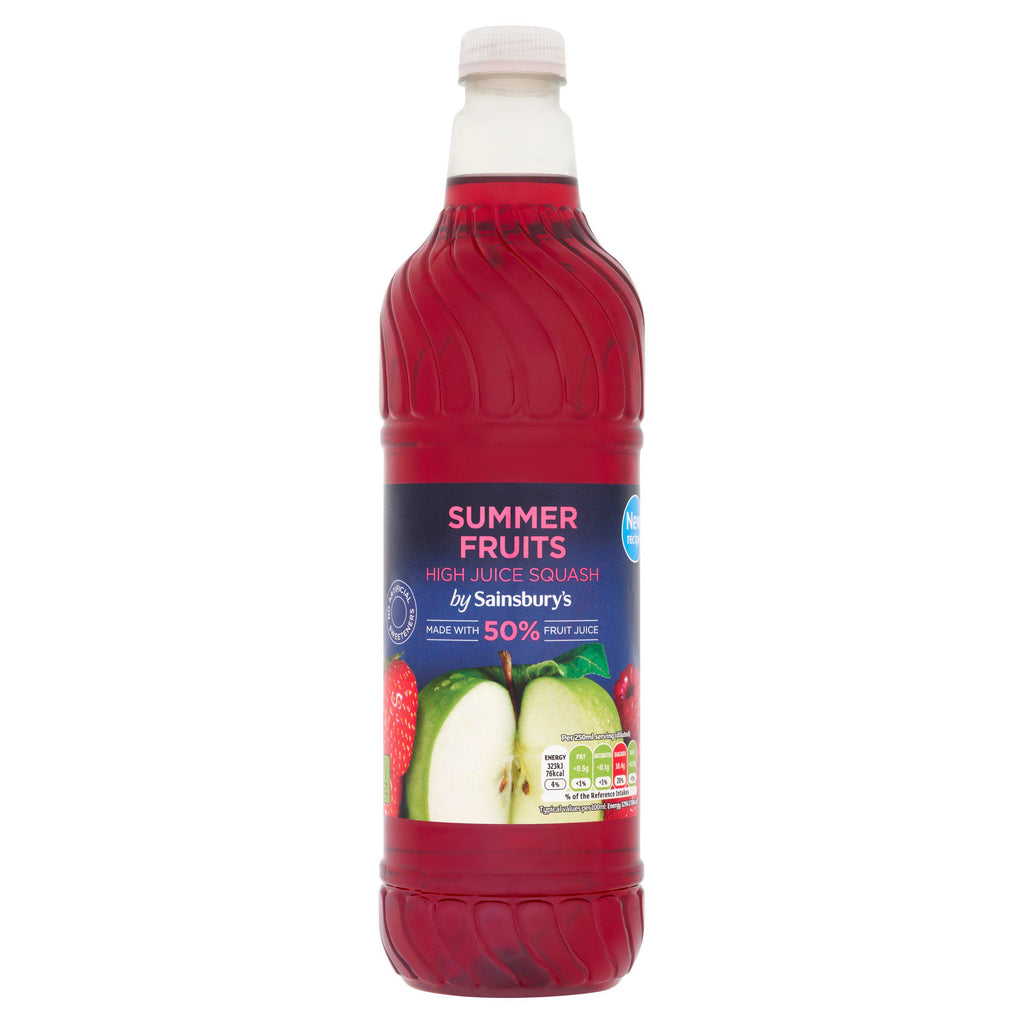 Sainsbury's High Juice Summer Fruits Squash 1L