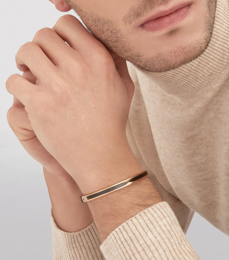 Bvlgari B.Zero1 rose gold and ceramic bangle, UK version