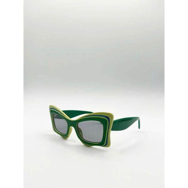 SVNX Bold Butterfly cat-eye sunglasses green lime - British product