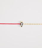Redline bracelet yellow gold and diamond horse charm 16.5cm (British brand)