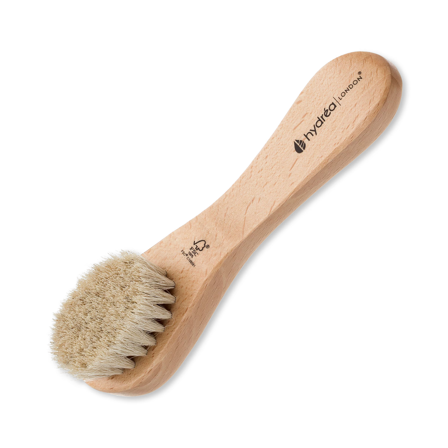 Hydréa London natural bristle facial brush (British brand)