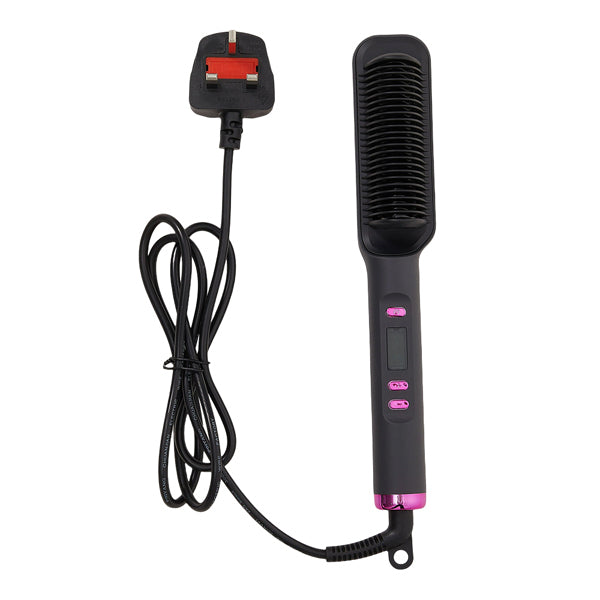 Livingandhome Hair Straightener Brush Black 30W (British brand)