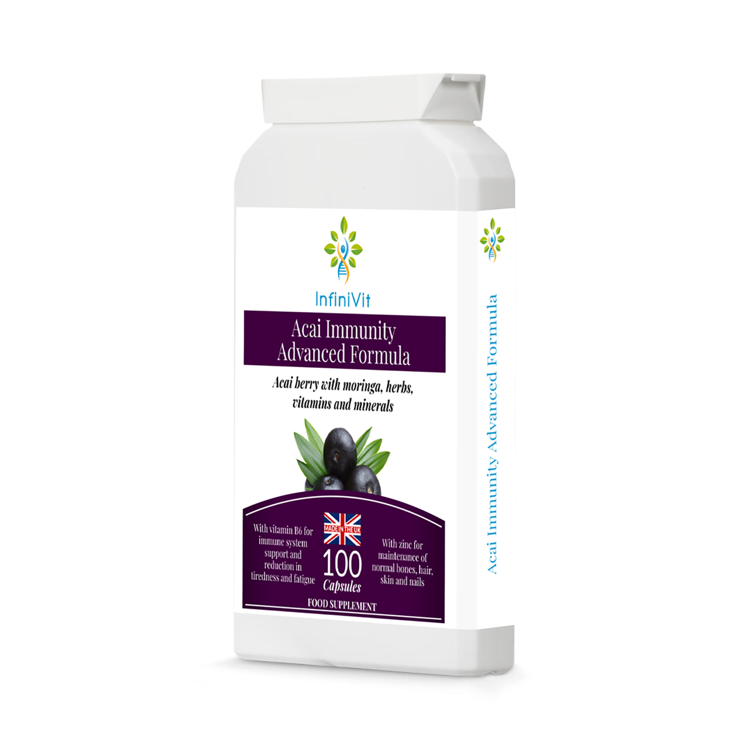 InfiniVit acai immunity supplement 100 capsules, UK version
