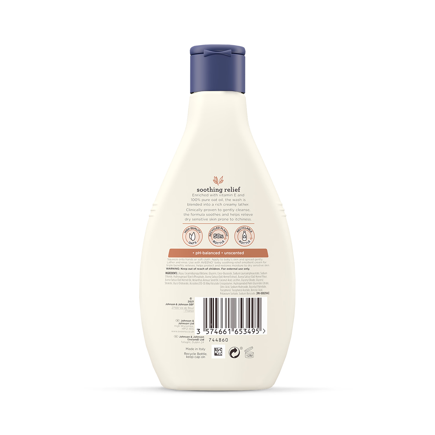 Aveeno Baby Wohltuende Linderung Emollient Waschmittel 250ml - Britisches Produkt