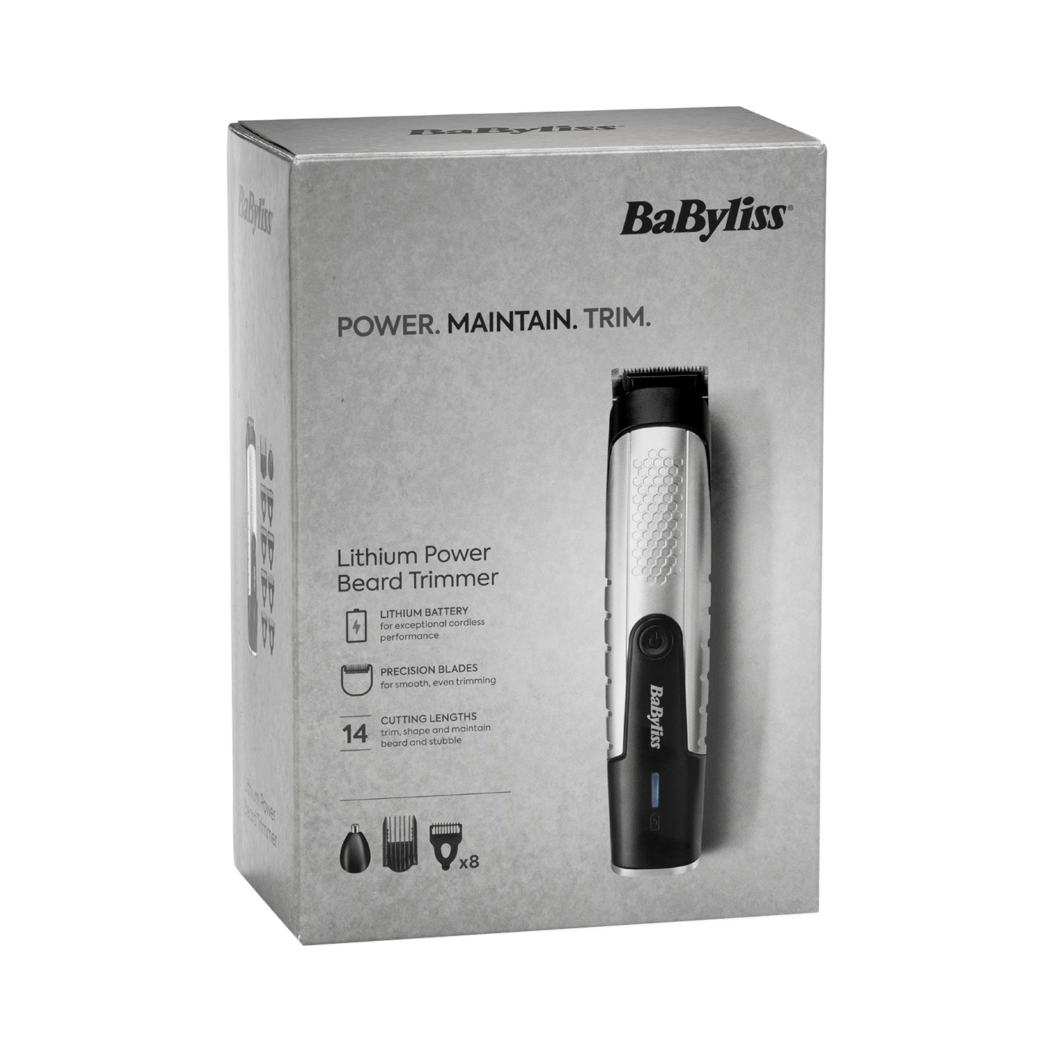 BaByliss Lithium Power beard and stubble trimmer (British brand)
