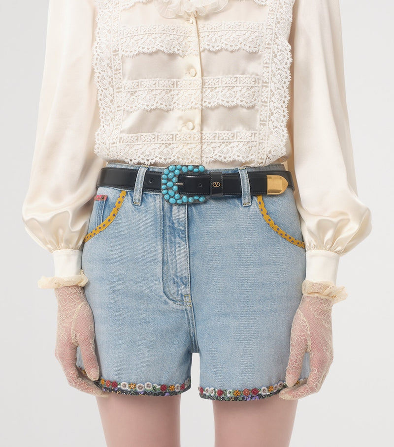 Valentino Garavani VLogo Signature Gemstone belt, UK version