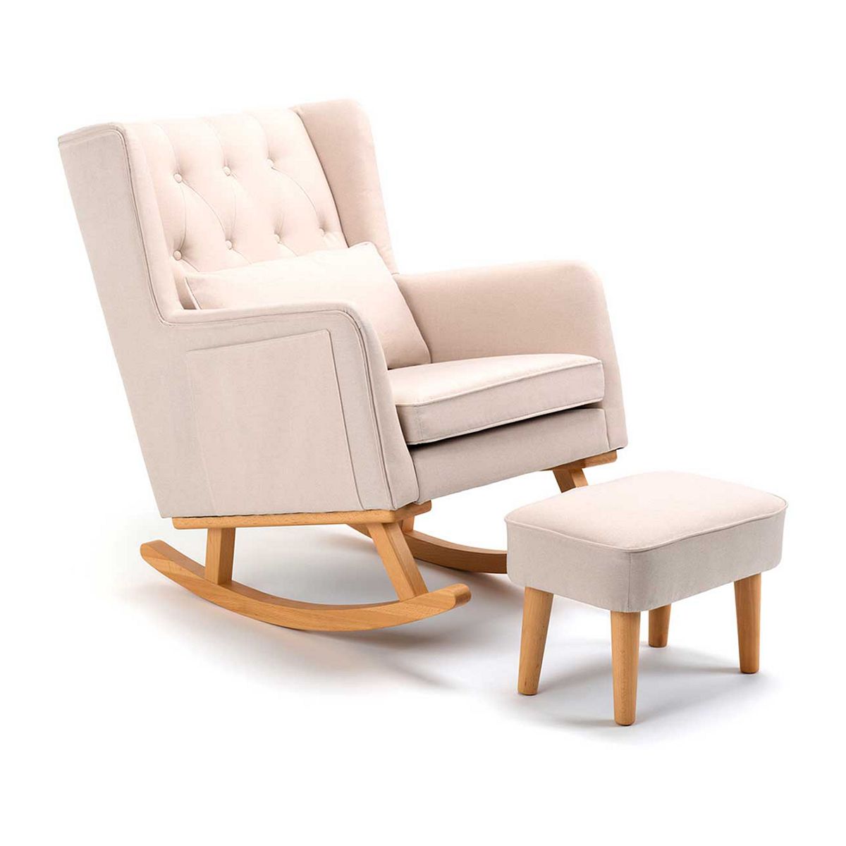 Babymore Lux Nursing Chair with Stool - Cream GOODS Boots   