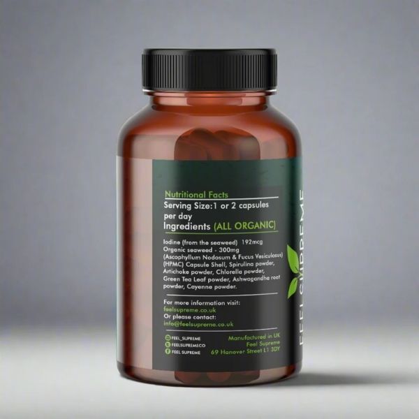 Feel Supreme seaweed blend with chlorella and spirulina 60 capsules - British product