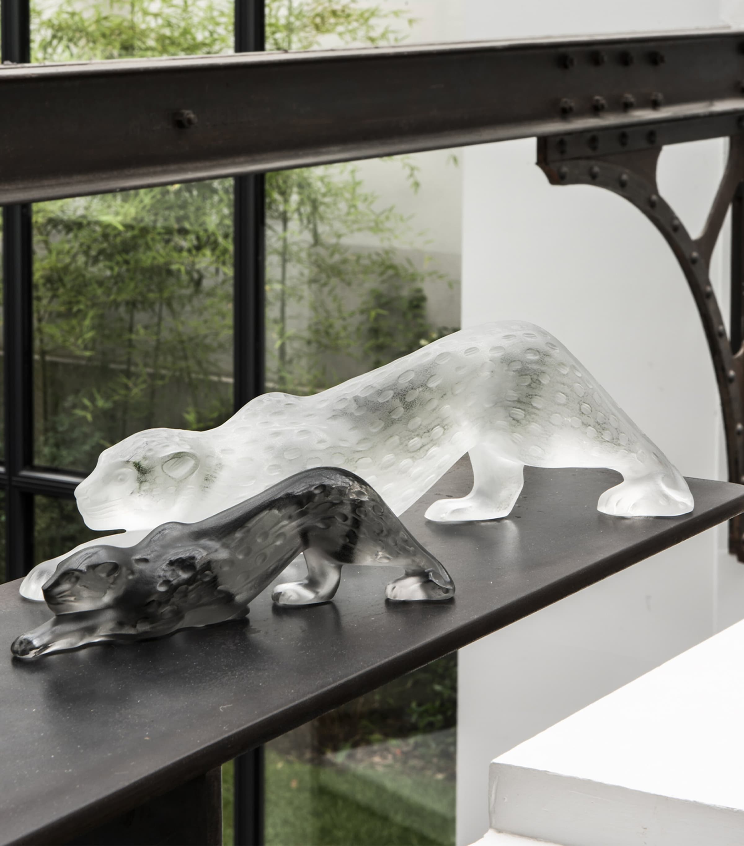 Lalique Zeila Panther crystal sculpture, UK version