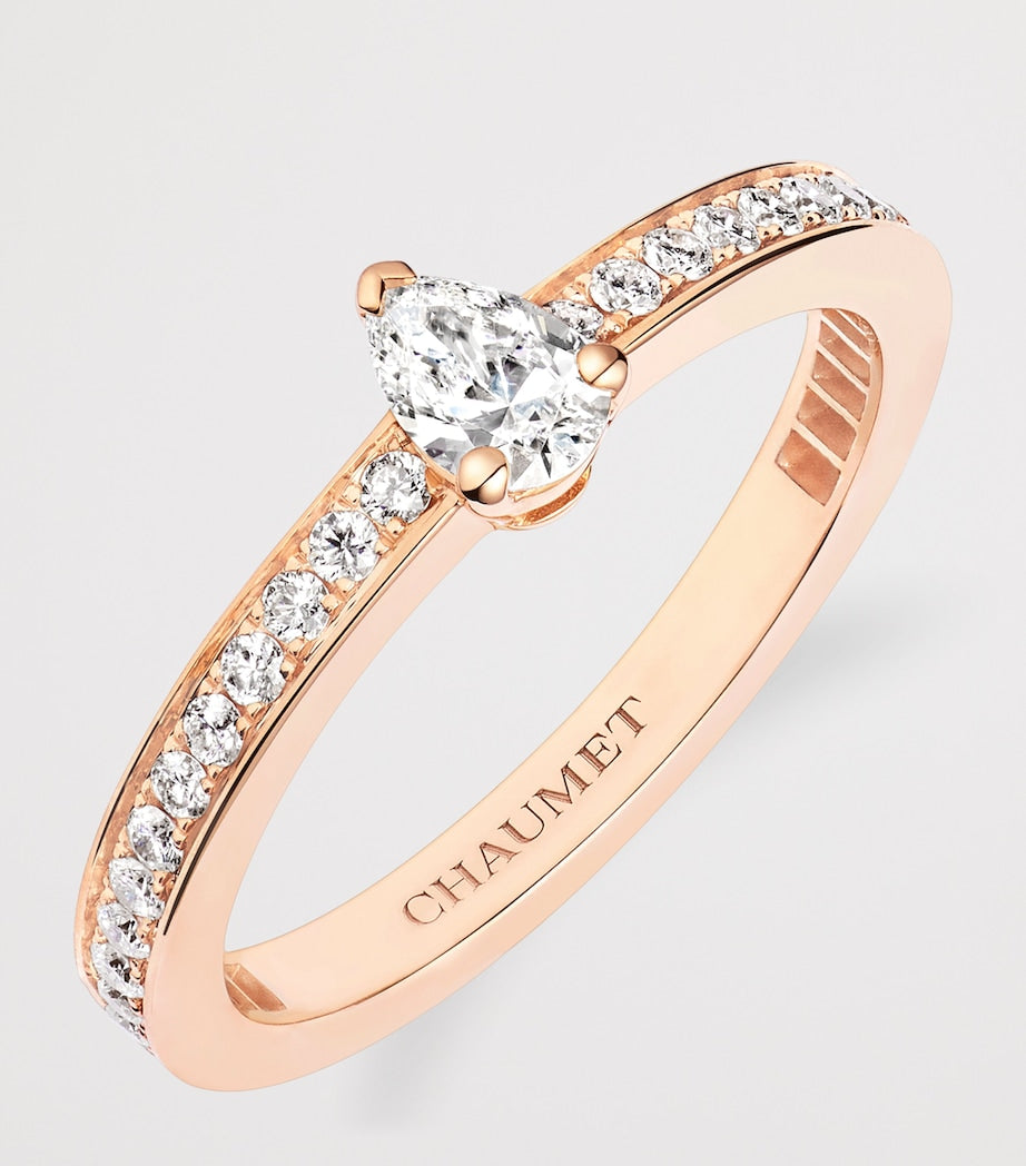 Chaumet Éclat d'Éternité rose gold diamond ring (British brand)