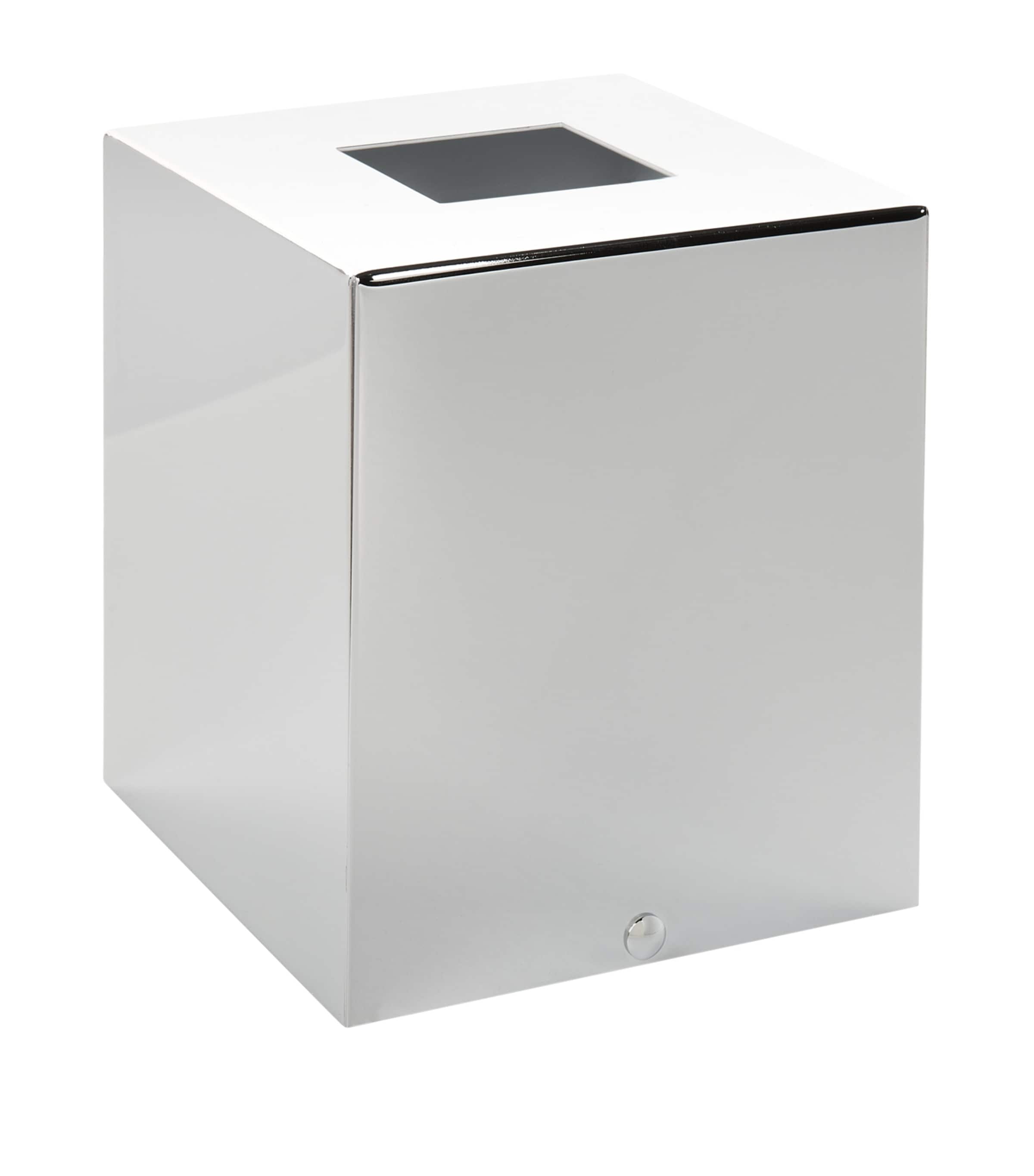 ZODIAC square chrome tissue box (British brand)