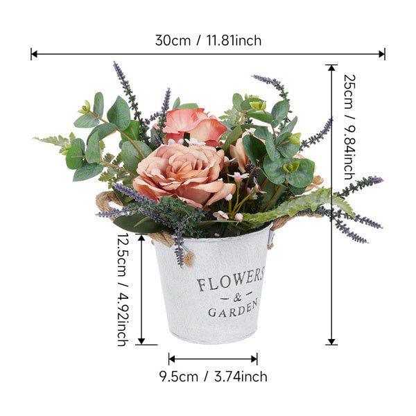 Livingandhome artificial rose pot 30cm - British product