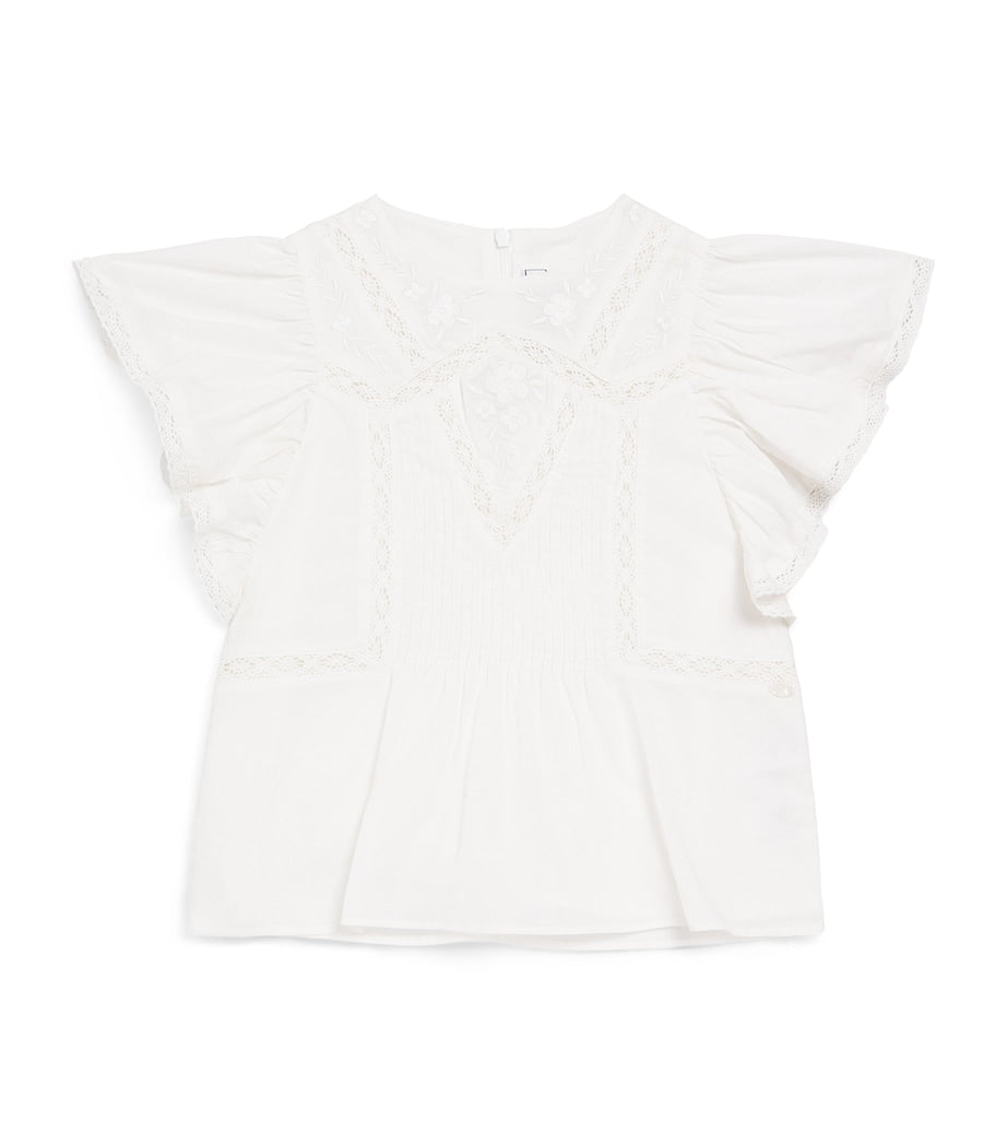 Tartine et Chocolat Cotton Lace-Trim Children's Blouse 2-12 Years (British brand)