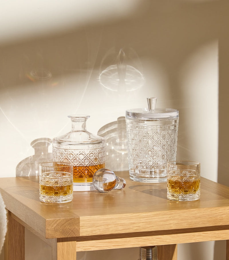 Waterford Crystal Opulence bar set ice bucket and tongs (British brand)