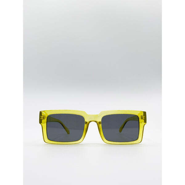 SVNX square crystal frame sunglasses with UV400 protection, UK version